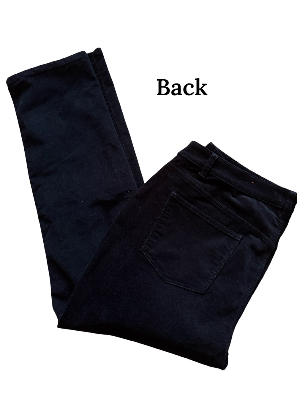 Talbots Black Corduroy High Waist Straight Leg Jeans Size 16W - Picture 4 of 9